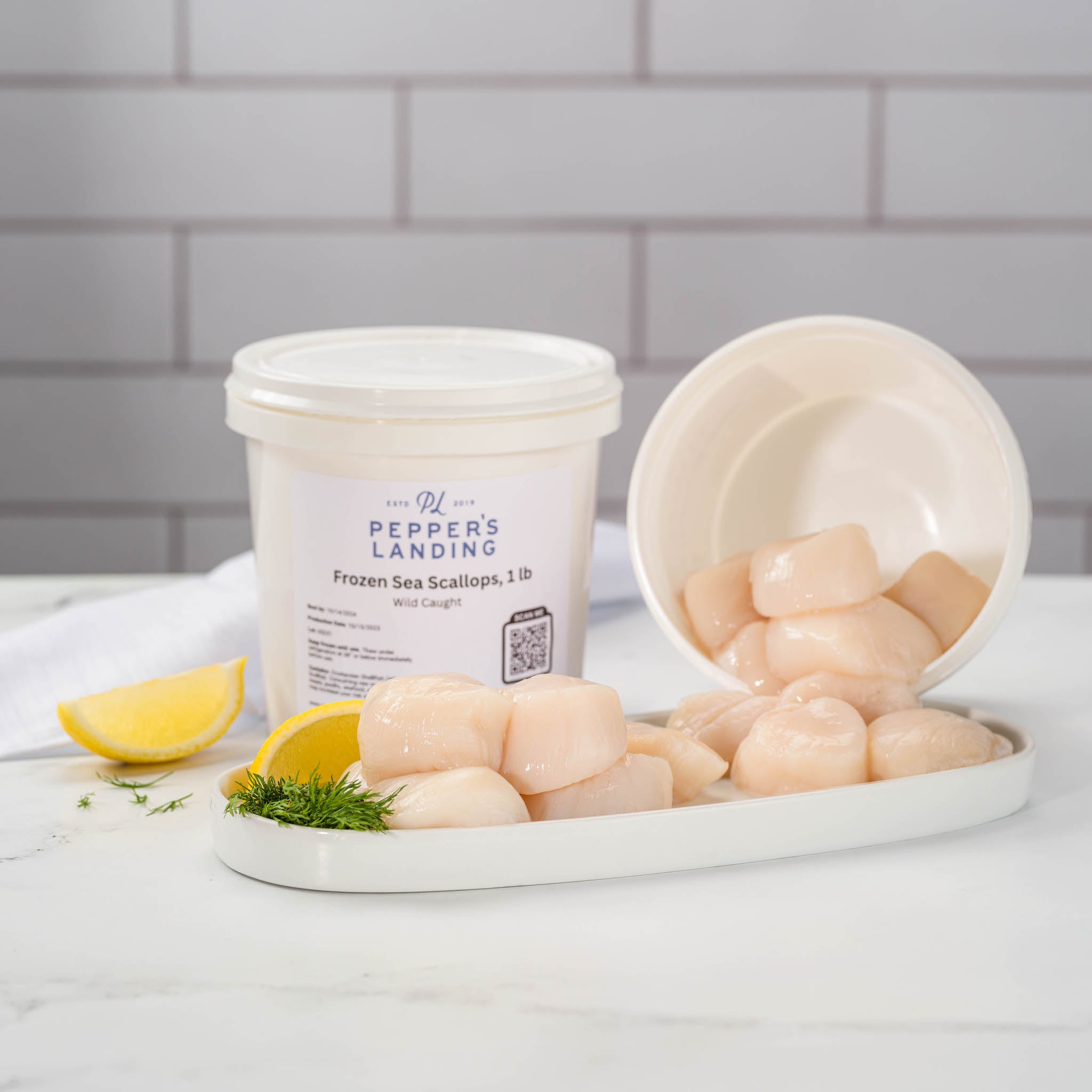 Frozen Sea Scallops, 1 lb Wild Caught